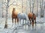 COBBLE HILL PUZZLE Sestavljanke  1000  Persis Clayton Weirs: Konji  " Zimski trio "