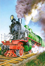 Castorland puzzle sestavljanke 24 mini  " Zeleni vlak "
