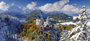 PUZZLE RAVENSBURGER Sestavljanke 2000  " Grad Neuschwanstein, Nemčija  " (Panorama)