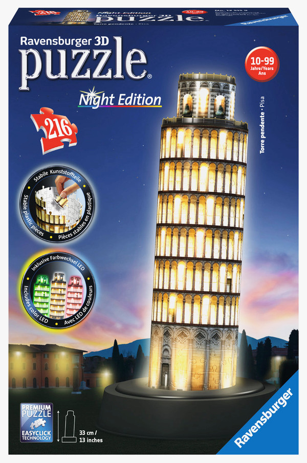 " Poševni stolp v Pisi  ponoči "