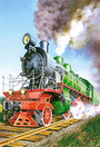 Castorland puzzle sestavljanke 24 mini " Zeleni vlak "
