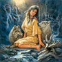 Sunsout Puzzle Sestavljanke 500 Russ Docken: Volkovi " Prijatelji volkov "