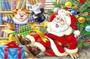 Castorland sestavljanke puzzle mini 80  " Božiček na obisku "