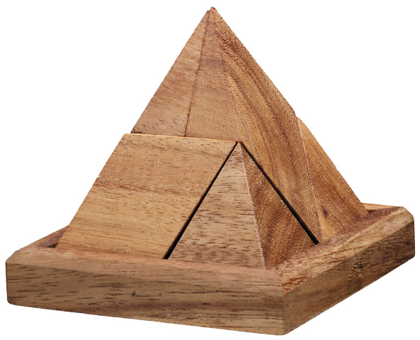 Lesene miselne sestavljanke - Piramida 9 delna 