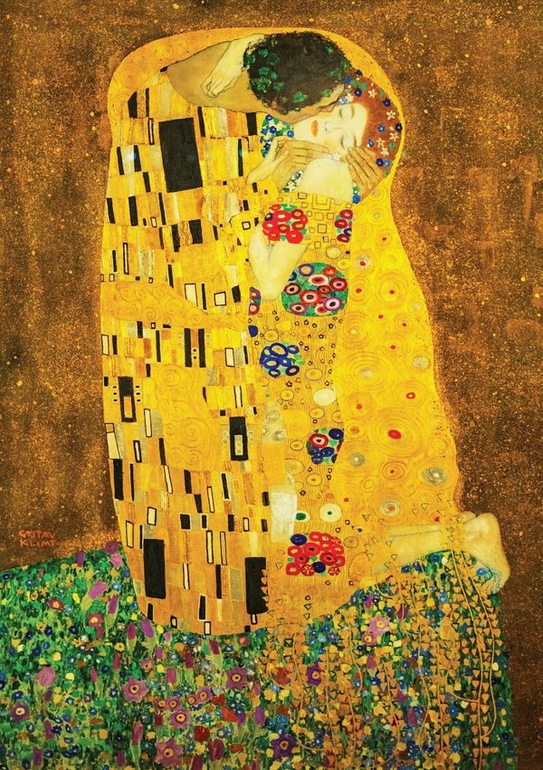 Gustav Klimt:  " The Kiss "