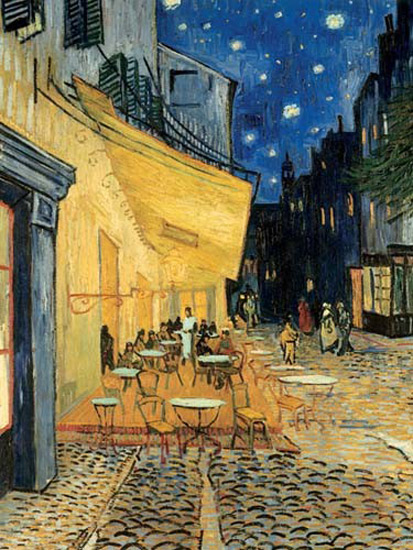 van Gogh  " Kavarna na terasi, ponoči "